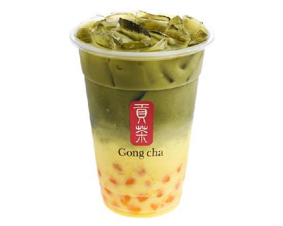 Matcha Mango Green Tea Latte w/ Kanten Jelly — Milk Tea